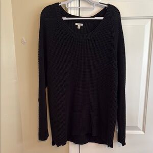 Sonoma Women's Black Crew Neck Sweater
